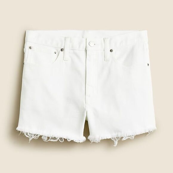 NWT J CREW Relaxed denim short in white - Picture 5 of 7